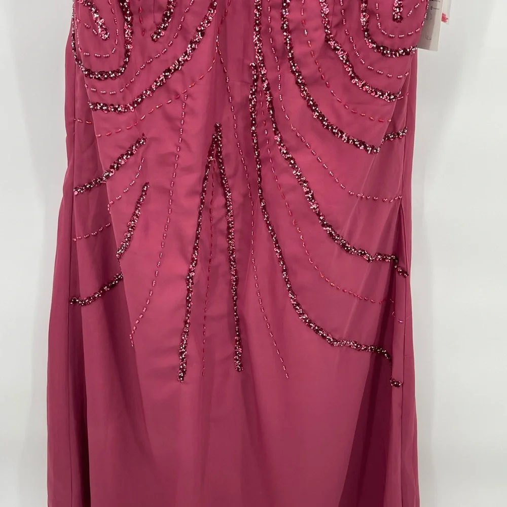 Elegant Burgundy Gown, Mother of the Bride